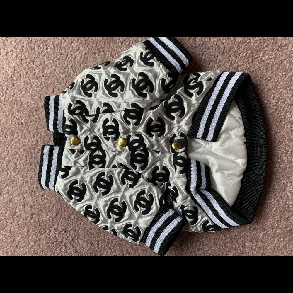 RE-POSHING Black and White Dog Jacket